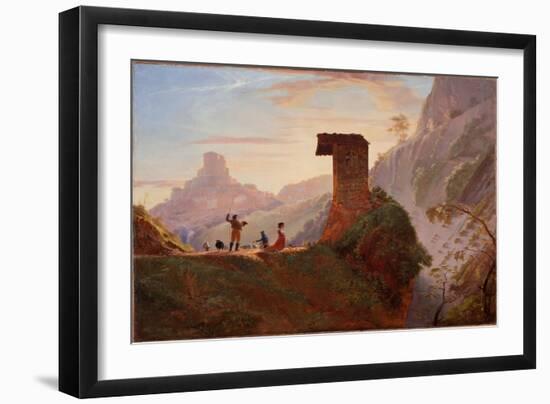 Chapel of the Virgin at Subiaco (Oil on Canvas)-Samuel Finley Breese Morse-Framed Giclee Print