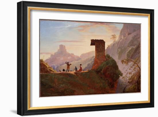 Chapel of the Virgin at Subiaco (Oil on Canvas)-Samuel Finley Breese Morse-Framed Giclee Print