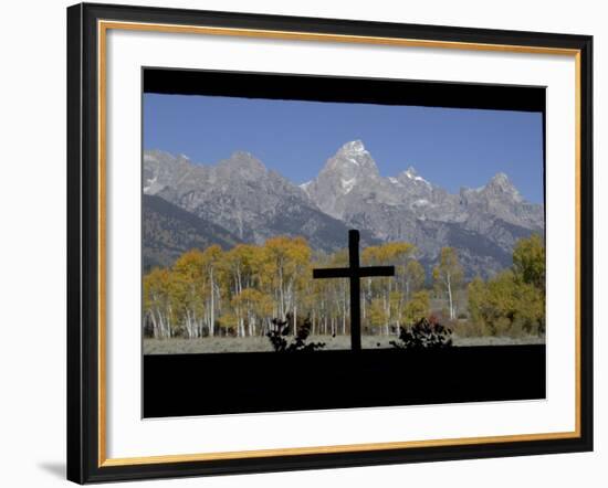 Chapel of Transfiguration, Grand Teton National Park, Wyoming, USA-Rolf Nussbaumer-Framed Photographic Print