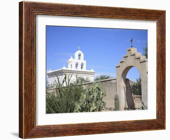 Chapel, San Xavier Del Bac Mission, Tucson, Arizona, United States of America, North America-Wendy Connett-Framed Photographic Print