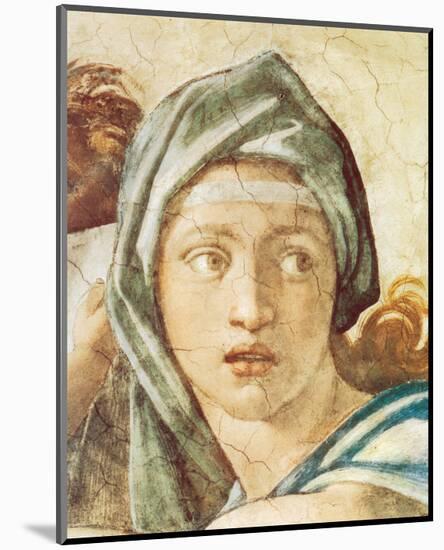 Chapel Sistine, The Delphic Sibyl-Michelangelo Buonarroti-Mounted Premium Giclee Print