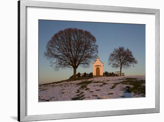 Chapel with Tree and Bench-Jurgen Ulmer-Framed Photographic Print