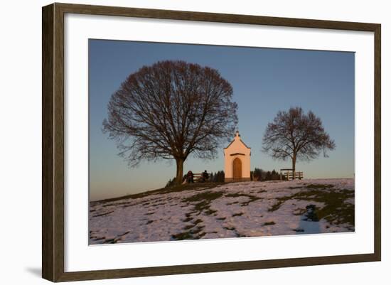 Chapel with Tree and Bench-Jurgen Ulmer-Framed Photographic Print