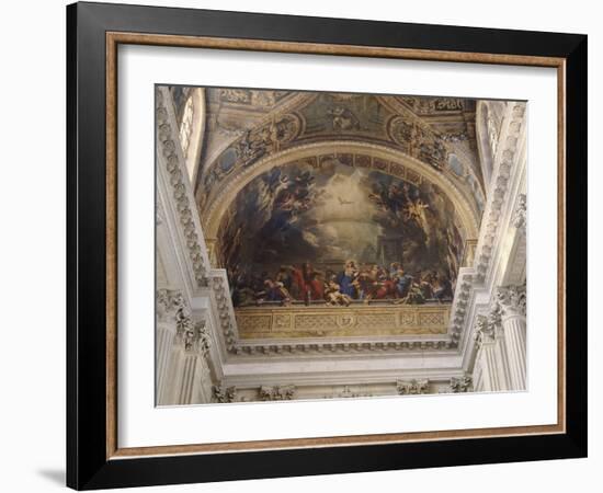 Chapelle Royale, vue intérieure: Cul de four au-dessus da la tribune : La descente du Saint Esprit-Jean Jouvenet-Framed Giclee Print