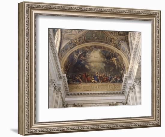 Chapelle Royale, vue intérieure: Cul de four au-dessus da la tribune : La descente du Saint Esprit-Jean Jouvenet-Framed Giclee Print