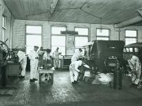 Man on Harley Davidson Motocycle at Hirsch Cycle Co., 1927-Chapin Bowen-Premium Giclee Print