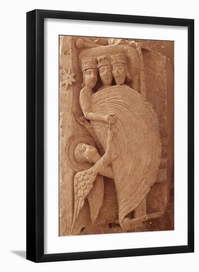 Chapiteau historié de la cathédrale Saint-Lazare d'Autun; Réveil des mages-null-Framed Giclee Print