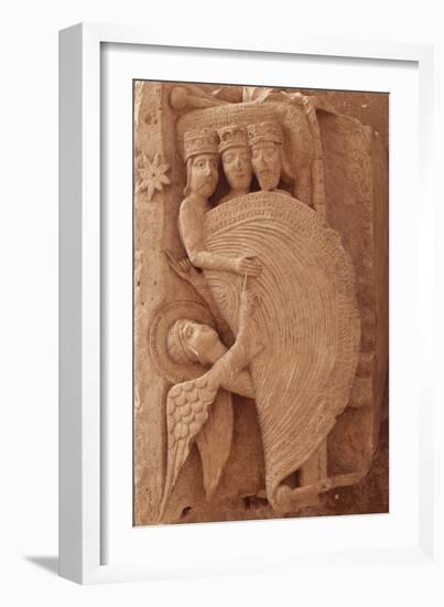 Chapiteau historié de la cathédrale Saint-Lazare d'Autun; Réveil des mages-null-Framed Giclee Print