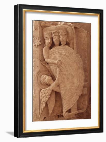Chapiteau historié de la cathédrale Saint-Lazare d'Autun; Réveil des mages-null-Framed Giclee Print