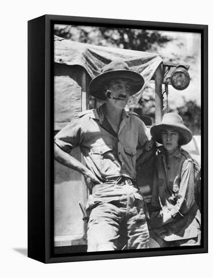 Chaplin Court Treatt and Stella Court Treatt, British Motoring Pioneers, C1924-C1926-Thomas A Glover-Framed Premier Image Canvas