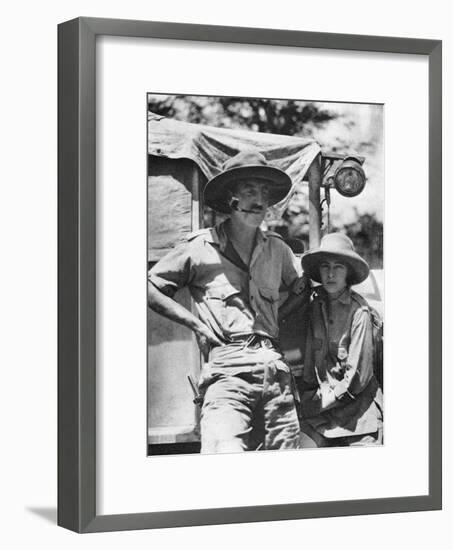 Chaplin Court Treatt and Stella Court Treatt, British Motoring Pioneers, C1924-C1926-Thomas A Glover-Framed Giclee Print