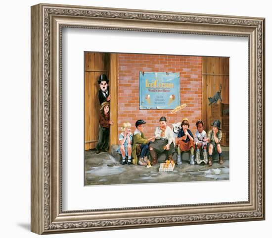 Chaplin Kid Alley Ice Cream-Renate Holzner-Framed Premium Giclee Print