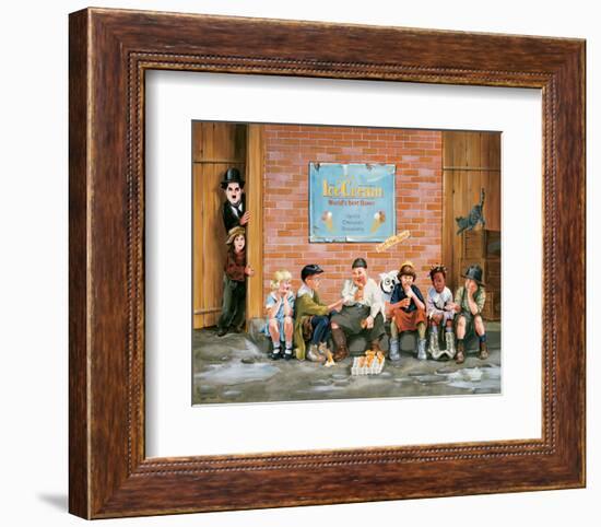 Chaplin Kid Alley Ice Cream-Renate Holzner-Framed Premium Giclee Print