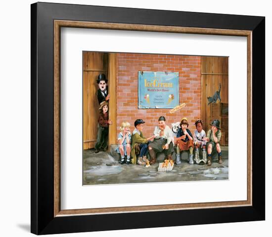 Chaplin Kid Alley Ice Cream-Renate Holzner-Framed Premium Giclee Print