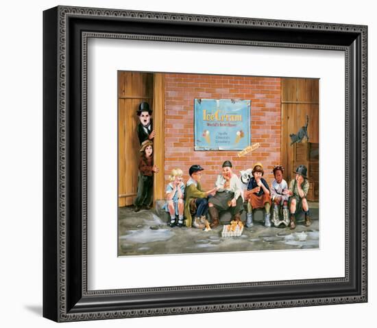 Chaplin Kid Alley Ice Cream-Renate Holzner-Framed Premium Giclee Print