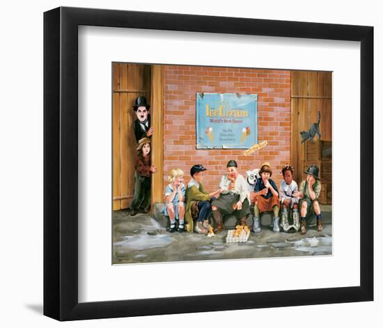 Chaplin Kid Alley Ice Cream-Renate Holzner-Framed Premium Giclee Print