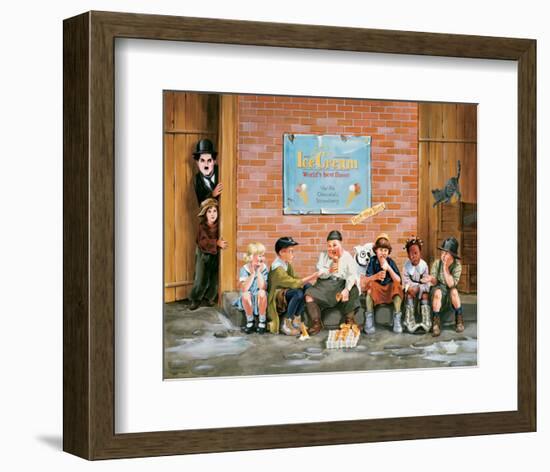 Chaplin Kid Alley Ice Cream-Renate Holzner-Framed Premium Giclee Print