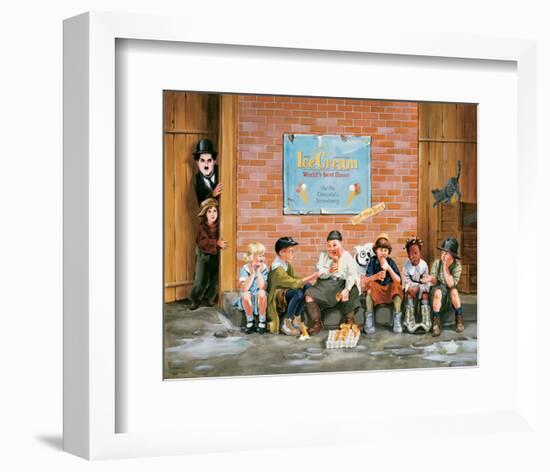 Chaplin Kid Alley Ice Cream-Renate Holzner-Framed Premium Giclee Print