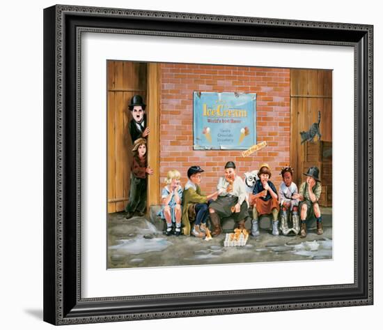 Chaplin Kid Alley Ice Cream-Renate Holzner-Framed Art Print