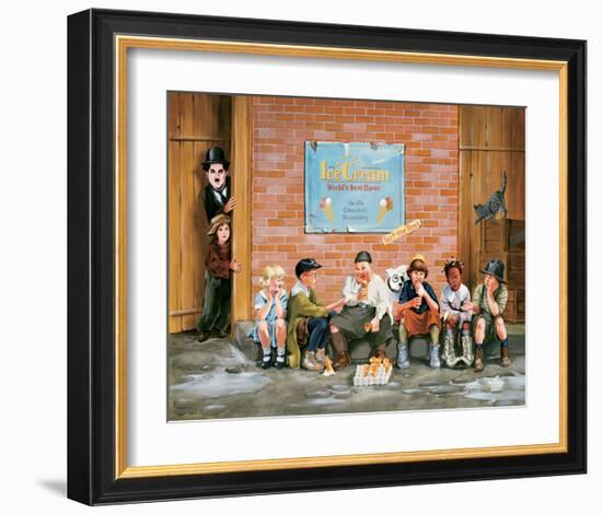 Chaplin Kid Alley Ice Cream-Renate Holzner-Framed Art Print