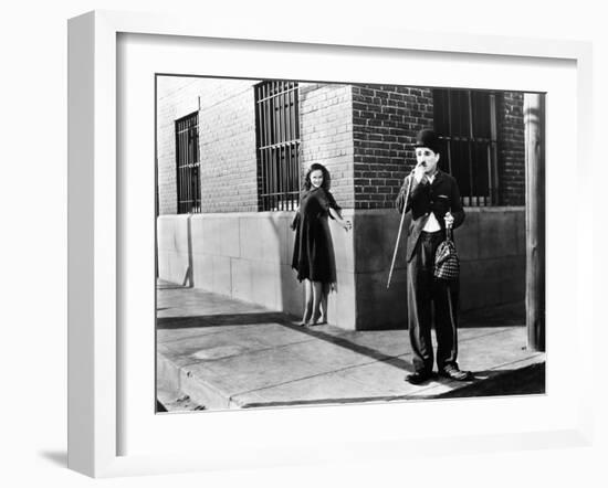 Chaplin: Modern Times, 1936-Daniel R. Fitzpatrick-Framed Giclee Print