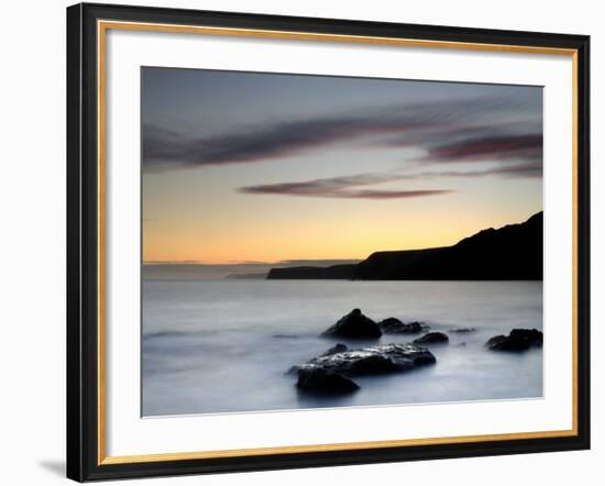 Chapman's Pool at Dusk, Dorset, UK-Ross Hoddinott-Framed Photographic Print