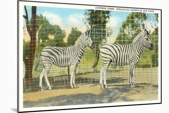 Chapman Zebras, San Diego Zoo-null-Mounted Art Print
