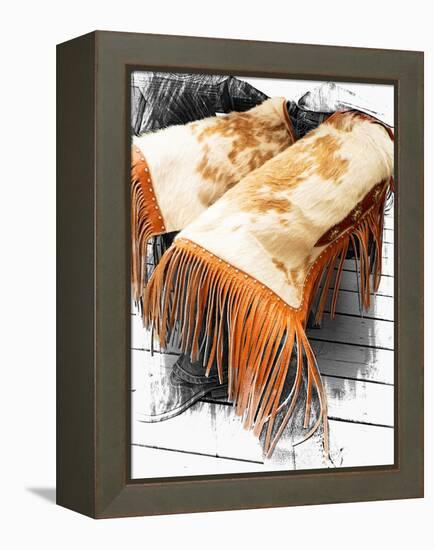 Chaps-Jerry Cowart-Framed Stretched Canvas