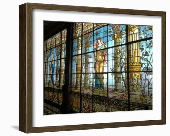 Chapultapec Castle, Gallery of Stained Glass Windows, Mexico-Russell Gordon-Framed Photographic Print