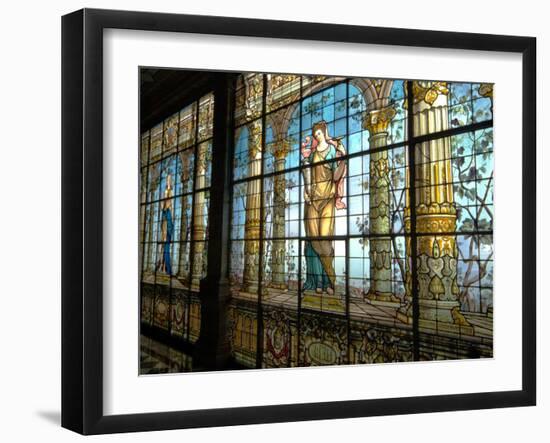 Chapultapec Castle, Gallery of Stained Glass Windows, Mexico-Russell Gordon-Framed Photographic Print