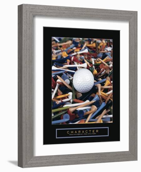 Character - Golf Tees-Unknown Unknown-Framed Photo