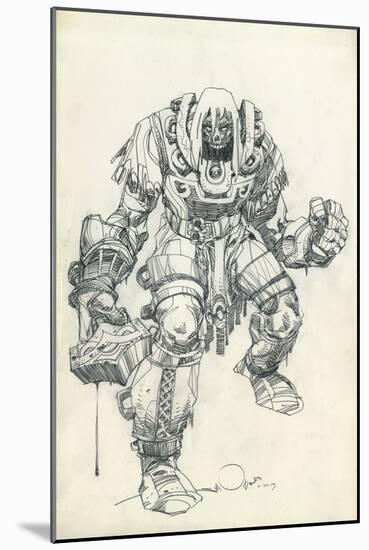 Character Pencils-Walter Simonson-Mounted Art Print