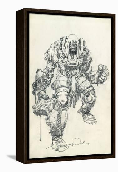 Character Pencils-Walter Simonson-Framed Stretched Canvas