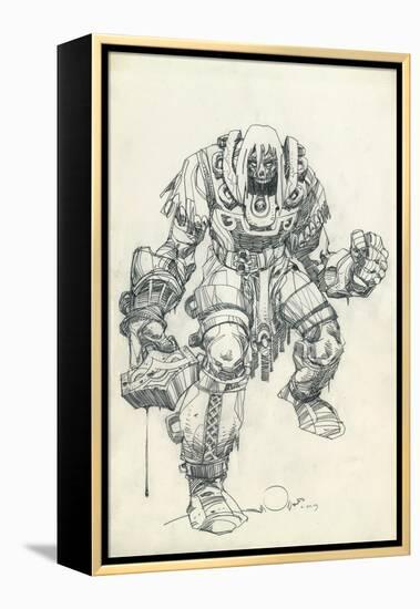 Character Pencils-Walter Simonson-Framed Stretched Canvas