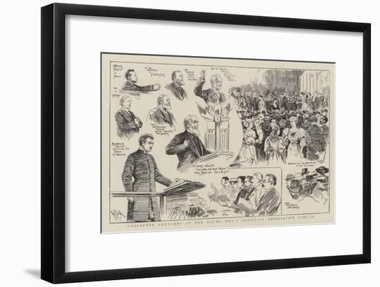 Character Sketches at the Young Men's Christian Association Jubilee-null-Framed Giclee Print