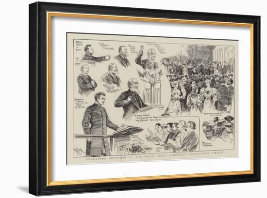 Character Sketches at the Young Men's Christian Association Jubilee-null-Framed Giclee Print