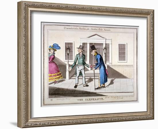 Characteristic Sketches of the London Club Houses: the Elephants, 1829-John Phillips-Framed Giclee Print