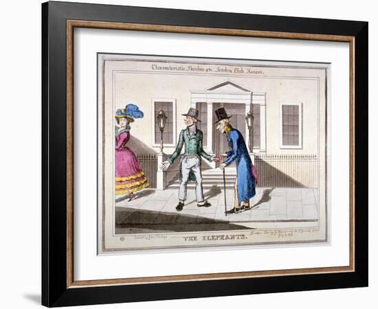 Characteristic Sketches of the London Club Houses: the Elephants, 1829-John Phillips-Framed Giclee Print
