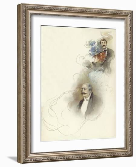 Characters at Savoy Dinner-Dudley Hardy-Framed Giclee Print