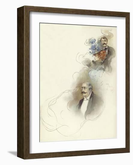 Characters at Savoy Dinner-Dudley Hardy-Framed Giclee Print