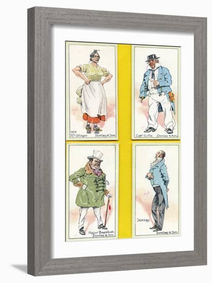 Characters from 'Dombey and Son', by Charles Dickens, 1923-Joseph Clayton Clarke-Framed Giclee Print