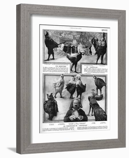 Characters from the Play Chantecler by Rostand, 1910-G. Larcher-Framed Art Print
