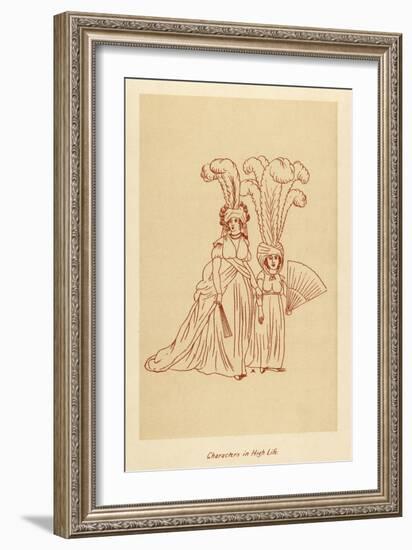 Characters in High Life, C. 1796-John Ashton-Framed Art Print