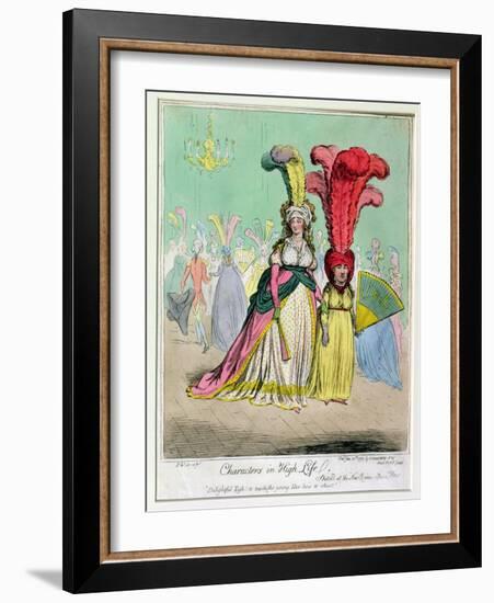 Characters in High Life, Published by Hannah Humphrey in 1795-James Gillray-Framed Giclee Print