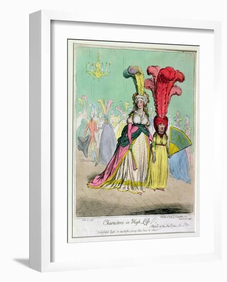 Characters in High Life, Published by Hannah Humphrey in 1795-James Gillray-Framed Giclee Print