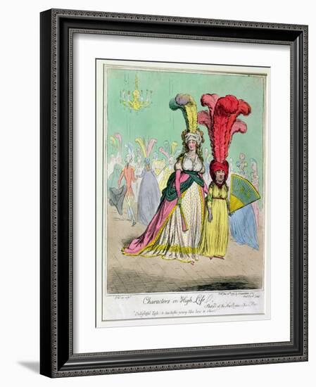 Characters in High Life, Published by Hannah Humphrey in 1795-James Gillray-Framed Giclee Print