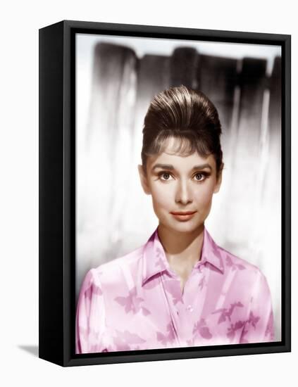 Charade, Audrey Hepburn, 1963-null-Framed Stretched Canvas