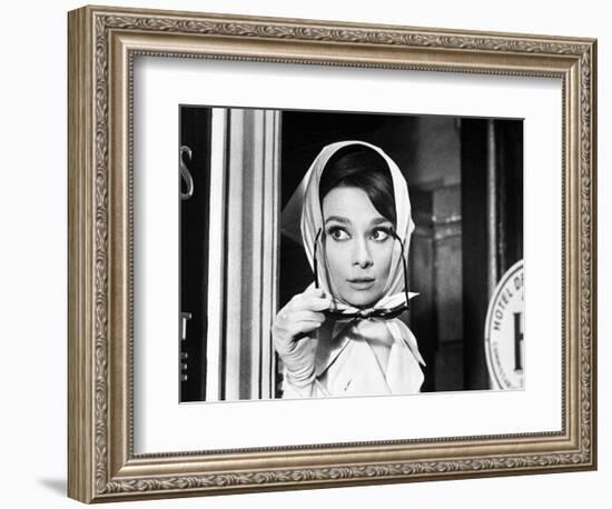 Charade, Audrey Hepburn, Directed by Stanley Donen, 1963-null-Framed Photographic Print