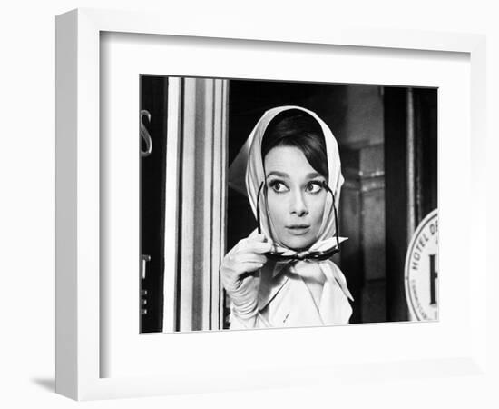 Charade, Audrey Hepburn, Directed by Stanley Donen, 1963-null-Framed Photographic Print