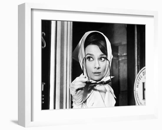 Charade, Audrey Hepburn, Directed by Stanley Donen, 1963-null-Framed Photographic Print